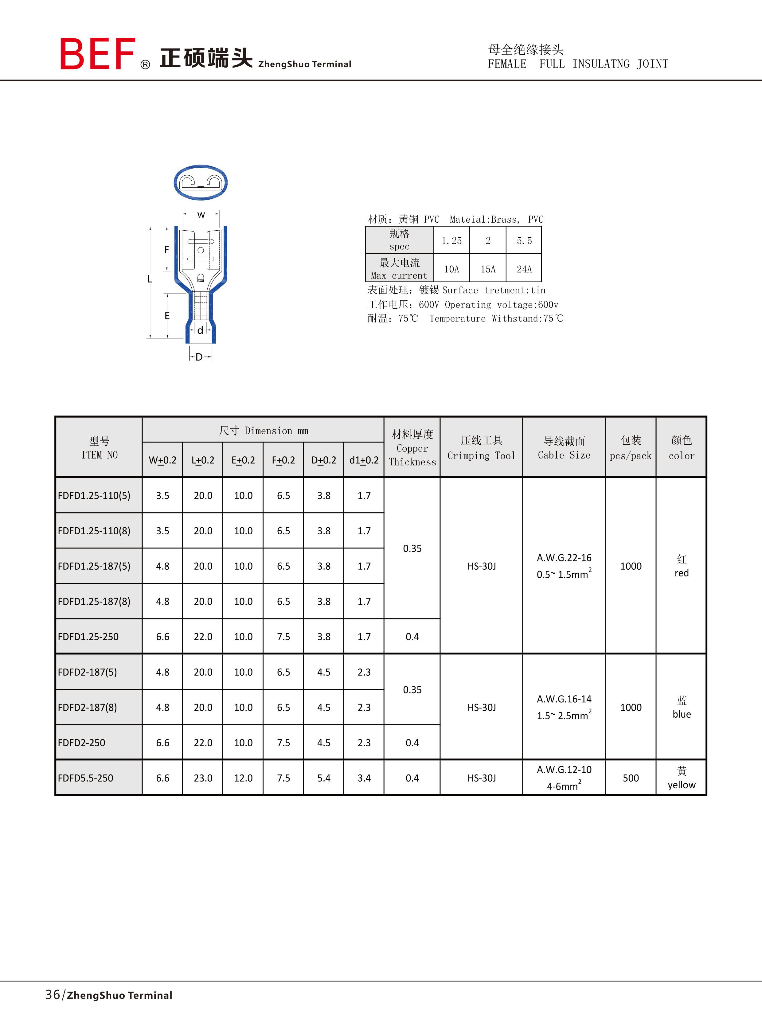 FDFD母全绝缘接头技术参数