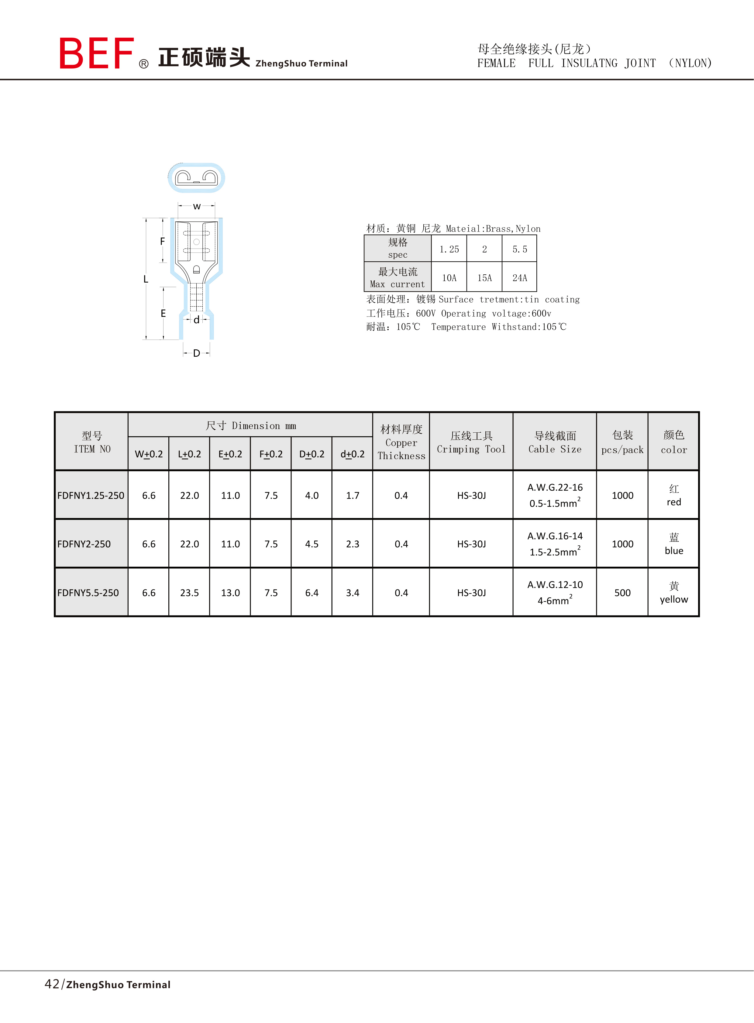 FDFNY母全绝缘接头技术参数