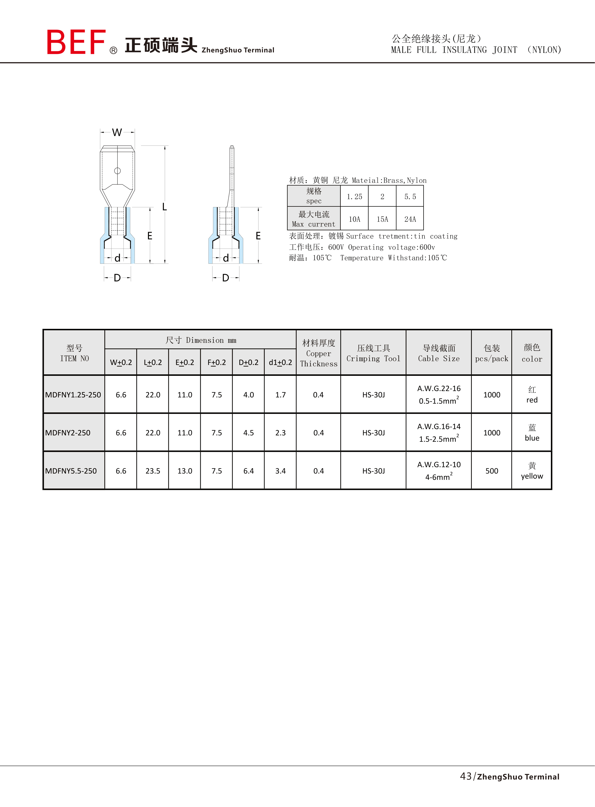 MDFNY公全绝缘接头技术参数